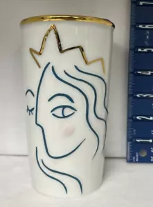 Vaso Starbucks Gold Crown Winking Mermaid Siren Aniversario Colección 2017 - Imagen 1 de 5