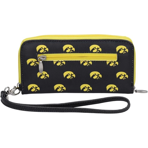 Women's Iowa Hawkeyes Zip-Around Wristlet Wallet Cover