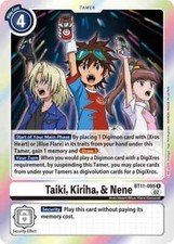 Taiki, Kiriha, & Nene BT11-095 R - Digimon Card Game Dimensional Phase