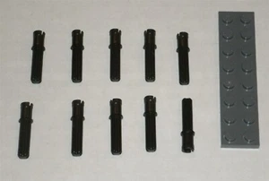 LEGO NEU schwarze Achse 2m mit Stift mit Reibung (10X) 6089119 Stein 18651 - Bild 1 von 1
