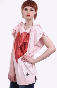Stunning VIVIENNE WESTWOOD ANGLOMANIA CARD TOP In PINK - Picture 1 of 9