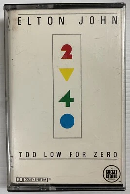Elton John Too Low For Zero Music Cassette Tape 811 052-4 Rocket 1983 Original - Image 1 of 4
