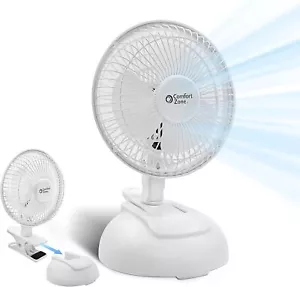 Personal Clip or Desk Fan with Removable Base, Portable,Mini Bedroom Fan, 6 inch - Picture 1 of 9