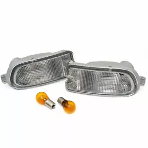 FIT SUBARU IMPREZA 98-01 GC8 CLEAR BUMPER REPEATERS INDICATORS PAIR LIGHTS Z1480 - Picture 1 of 5