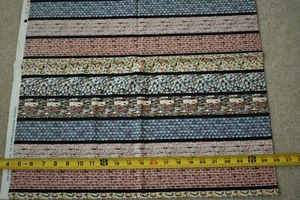 31" Long, Brick & Stone Striped Quilt Cotton, Timeless Treasures, P2446 - Picture 1 of 7