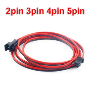 2pin 3pin 4pin 5pin Male Female Extension 22AWG JST SM Plug Connector LED Strip - Picture 1 of 18
