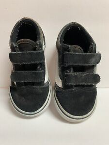 Vans Off The Wall BLACK Sneaker Shoes-Size Toddler US 6.5