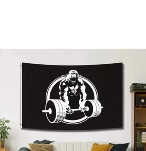 Gorilla Fitness Flag 3x5 FT Weight Lifting Home Gym Garage Workout Equipment US - Picture 1 of 6
