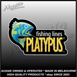 PLATYPUS - FISHING LINES - 170mm x 105mm - BOAT - FISHING - DECAL / STICKER - Picture 1 of 1