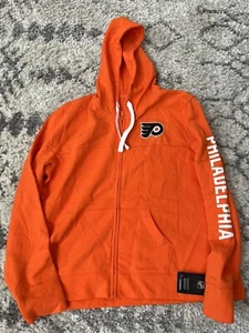 Philadelphia Flyers Hoodie Women’s XL Orange Logo Sweatshirt Fleece Full Zip - Picture 1 of 11