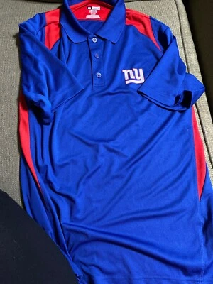 Para hombres NUEVA ROPA DEL EQUIPO DE LA NFL M Mediana 3 Botones New York Giants Polo Foto 1 de 3