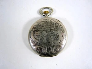 Ancienne montre gousset PONCTUA SPIRAL BREGUET 15 RUBIS argent gravé Art Nouveau - Picture 1 of 11