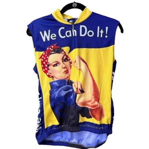 Rosie Riveter We Can Do It Cycling Jersey W/3 Back Pockets Women’s Size XL - Picture 1 of 9
