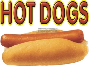 CALCOMANÍA DE VINILO HOT DOGS (ELIGE EL TAMAÑO) SOPORTE DE CONCESIÓN PASEO MARÍTIMO - Imagen 1 de 6