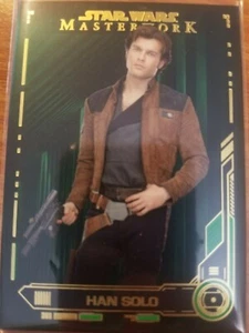 Star Wars Topps 2019 Masterwork #91 Han Solo verde #d 65/99 como nuevo - Imagen 1 de 1