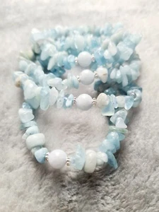 Pulsera curativa de aguamarina: guía angélica, calmante, cambios de humor curación - Imagen 1 de 4