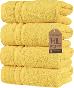 Coral Orange Hand Towels 4 Pack Turkish Cotton Premium Quality Soft and Absorben - Picture 1 of 27