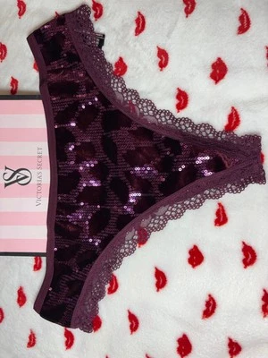 Victoria's Secret Women's Very Sexy Thong With Sequins Purple Size Large NWOT - Image 1 of 2