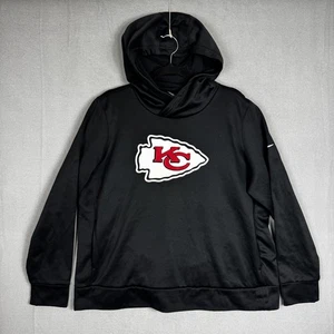 Nike Kansas City Chiefs Hoodie Mens XXL Black NFL Pullover - Picture 1 of 8