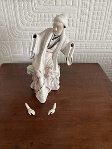 Unusual Antique Chinese Ceramic Figure With Detachable Hands And Mark To Base - Picture 1 of 14