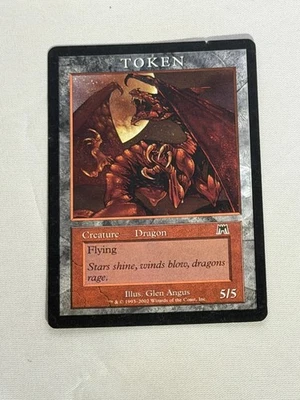MTG Dragon Token Onslaught Magic the Gathering - Image 1 of 2