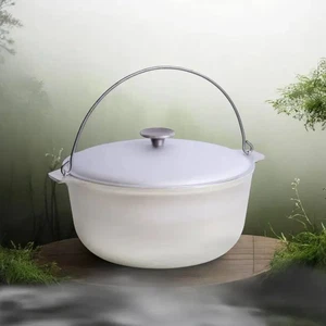 10L/2,64 GAL KAZAN CAMPING ALUGUSS WASSERKOCHER GRILL PICKNICKKOCHER DECKEL GRIFF - Bild 1 von 8