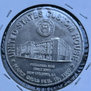 "Ficha de aluminio de 1,5"" United States Custom House - New Orleans Mardi Gras 1980" - Imagen 1 de 3