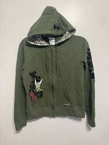 Disneyland Resort Cremallera Completa Campanilla Sudadera con Capucha Oliva Adulto Mediana - Imagen 1 de 9
