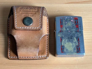 Ensemble étui en cuir Zippo Navajo design natif numéroté série - Photo 1/9