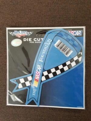 NASCAR Foundation Magnet in shape of Breast Cancer Awareness Ribbon - Image 1 of 2