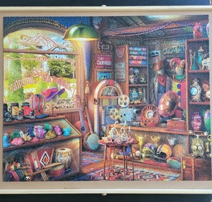 '23 CEACO 1000pc Jigsaw Puzzle Antique Shop Thrift Curiosities Junk Collectibles - Picture 1 of 16