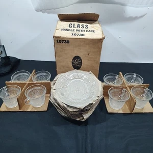 De Colección Tiara Indiana Vidrio Transparente Sandwich Almuerzo Snack Plato y Taza (8) 10730 - Imagen 1 de 10