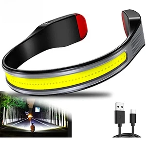 COB LED Faro Cabeza Antorcha Frente Cuello Impermeable Linterna Luz de Trabajo EE. UU. - Imagen 1 de 14