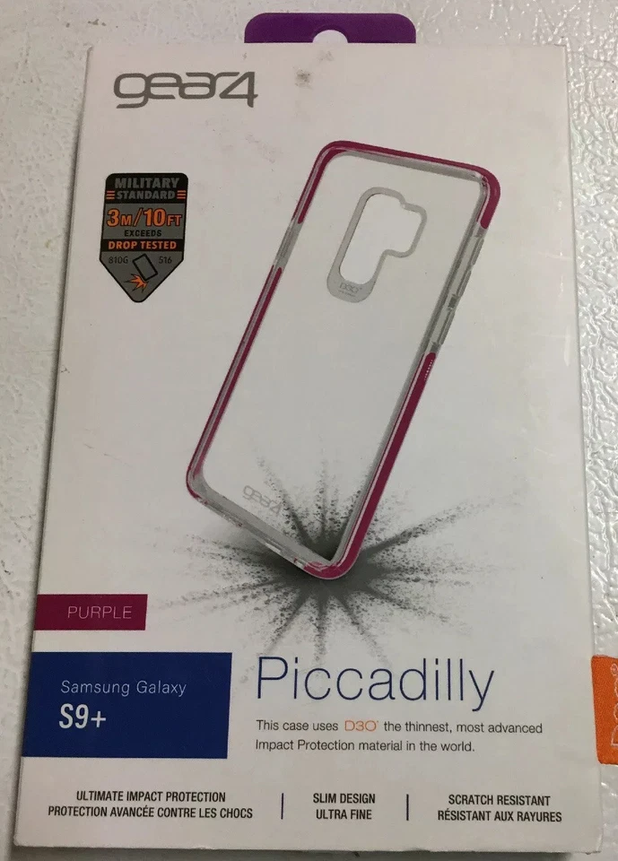 Gear4 Samsung Galaxy S9+ Case Cover Piccadilly D30 Impact Protection - Purple - Image 1 of 4
