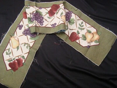 NEW TAPESTRY Fabric Fruit Table Runner CRAFT Panel Piece 13.5" x 72" - Image 1 of 4
