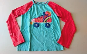 Mini Boden Girls Applique Roller Skate Top T-Shirt 8-9Y Multi Long Sleeve - Picture 1 of 5