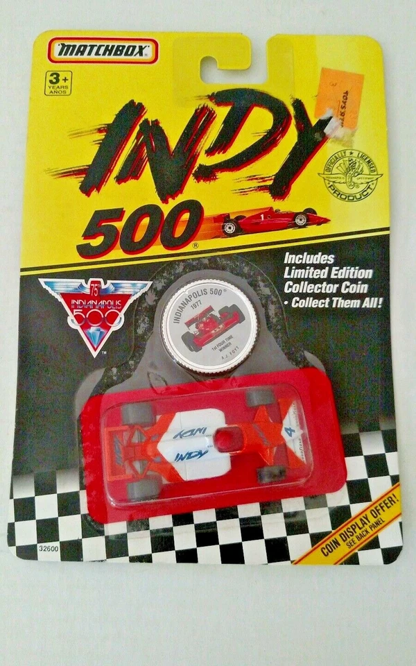 Matchbox Indy 500 Diecast Kraco Car With Collector Coin 1987 Winner Al Unser