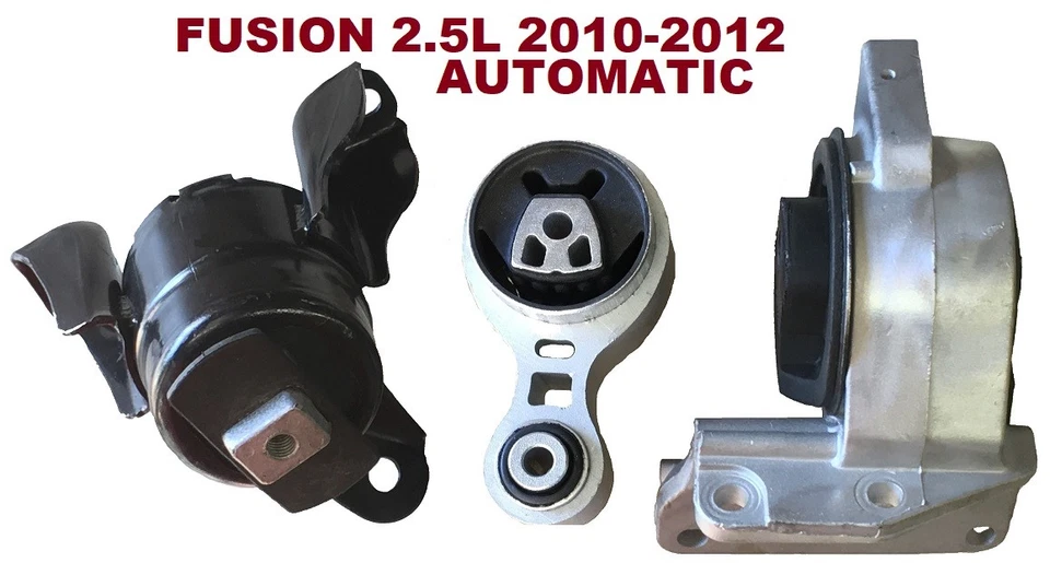 9R3147 3pc Motor Mounts fit 2.5L FWD AWD 2010 - 2012 Ford Fusion AUTOMATIC Trans - Image 1 of 1