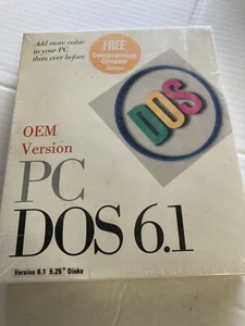 DISCOS IBM DOS 6.1 FABRICANTE DE EQUIPOS ORIGINALES VERSIÓN 5.25" NUEVOS SELLADOS - Imagen 1 de 3