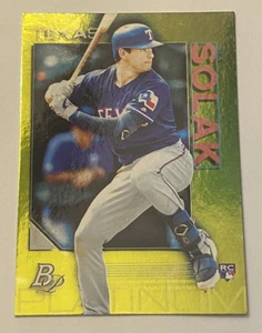 2020 Bowman Platinum Wal-Mart Chartreuse Rookie Nick Solak # 8 - Picture 1 of 2