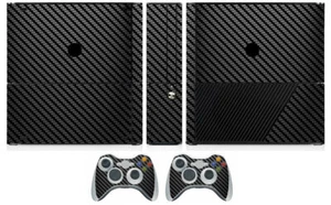 Black Carbon Fiber Vinyl Skin Sticker for Xbox360 Slim E and 2 controller skins - Picture 1 of 1