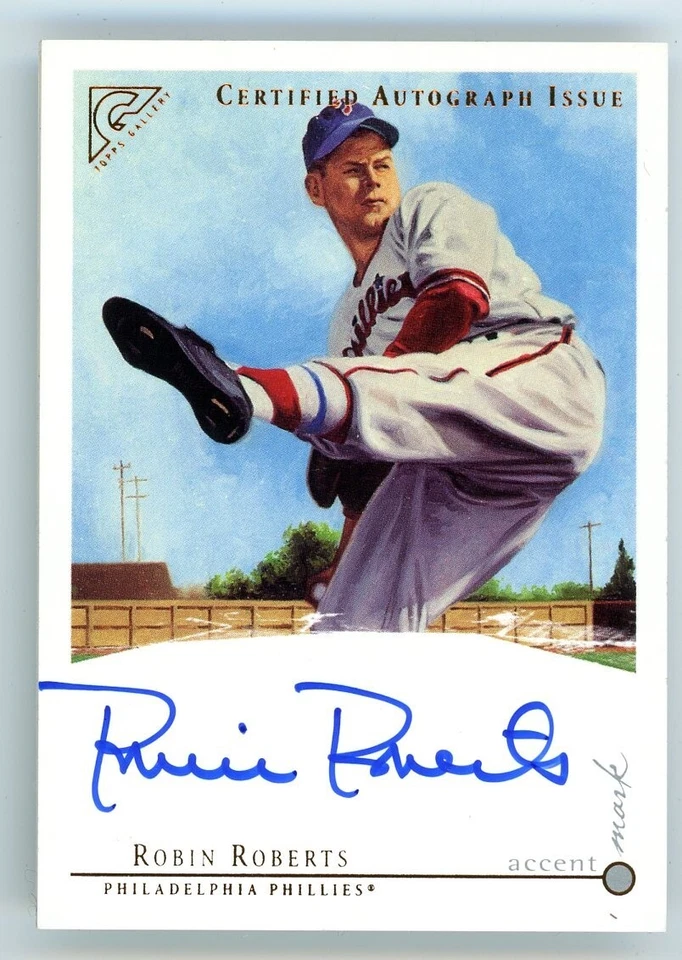 2003 Topps Gallery HOF ROBIN ROBERTS Philadelphia Phillies AUTO - Image 1 of 1