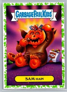 2019 Garbage Pail Kids: Revenge of Oh, the Horror-ible! #2a Sam Hain GREEN - Picture 1 of 2