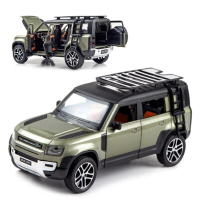 1:24 Land Rover Defender 110 SUV Model Car Toy Collection Sound Light Kid Gift - Image 1 of 4