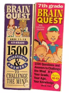 Vintage Brain Quest Questions 2 Decks From Circa 1992 & 1999 A Total Of 3000 Q&A - Picture 1 of 4
