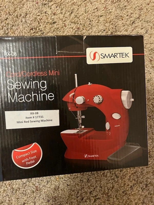 Smartek RX-08 Mini cordless Sewing Machine with Pedal Red Light and Compact - Image 1 of 1