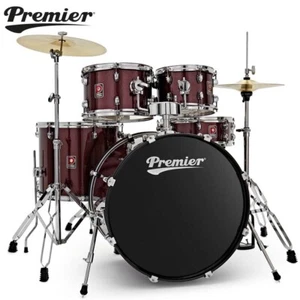 Premier Revolution 20" 5-Piece Complete Drum Kit Red Sparkle PR20-5DKRSW - Picture 1 of 5
