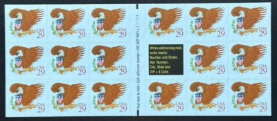 Scott#: 2597a - Eagle & Shield Booklet Pane of 17 - Image 1 of 2