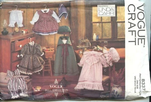 Ropa para muñecas americanas tempranas - Patrón de costura artesanal de moda para muñeca de 18" - SIN CORTAR - Imagen 1 de 2