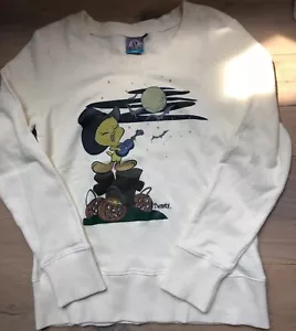 Tweety Bird Looney Tunes beige Pullover mit Rundhalsausschnitt Größe M *NEU!* - Bild 1 von 11